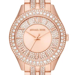 MICHAEL KORS Montre Fossil Harlowe Rose cadran rose fond rose bracelet acier doré Best