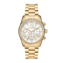 MICHAEL KORS Montre Lexington Blanc diamètre 38 blanc doré Outlet