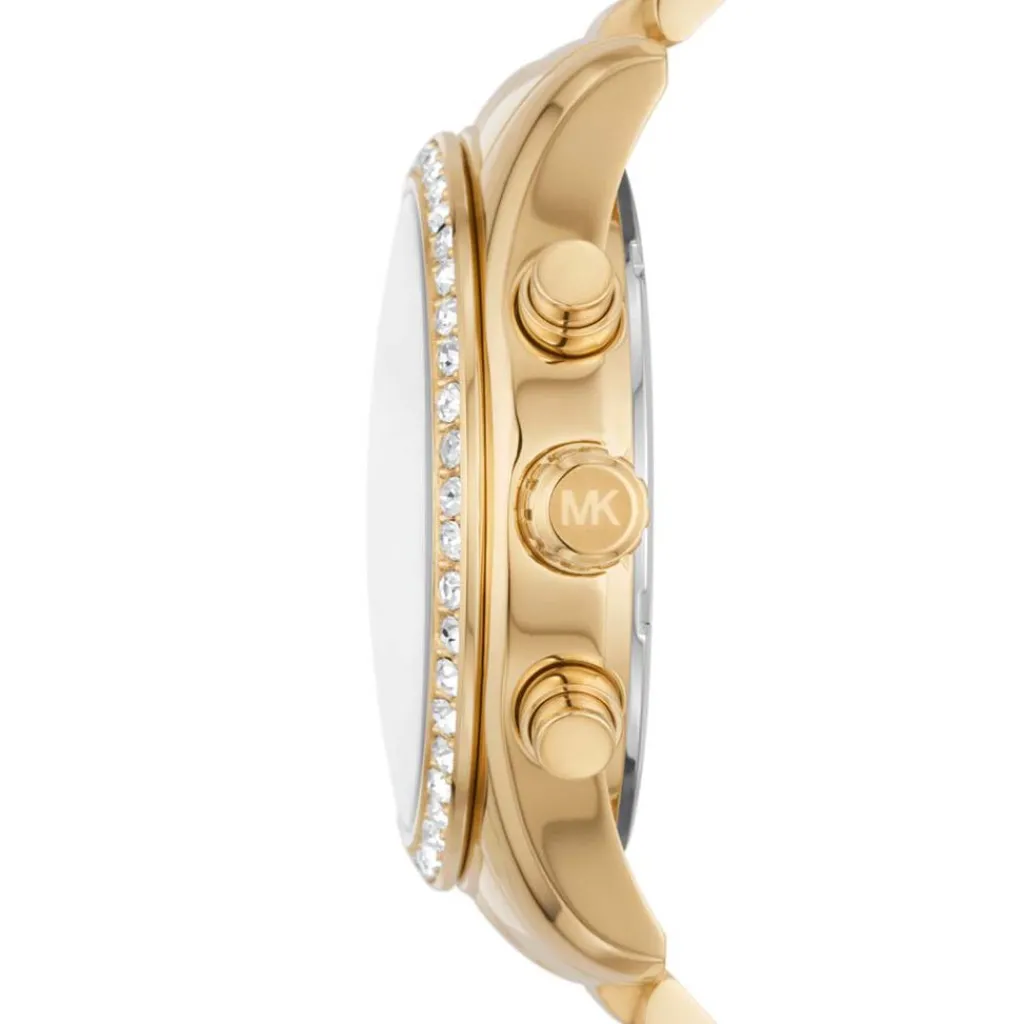 MICHAEL KORS Montre Lexington Blanc diamètre 38 blanc doré Outlet