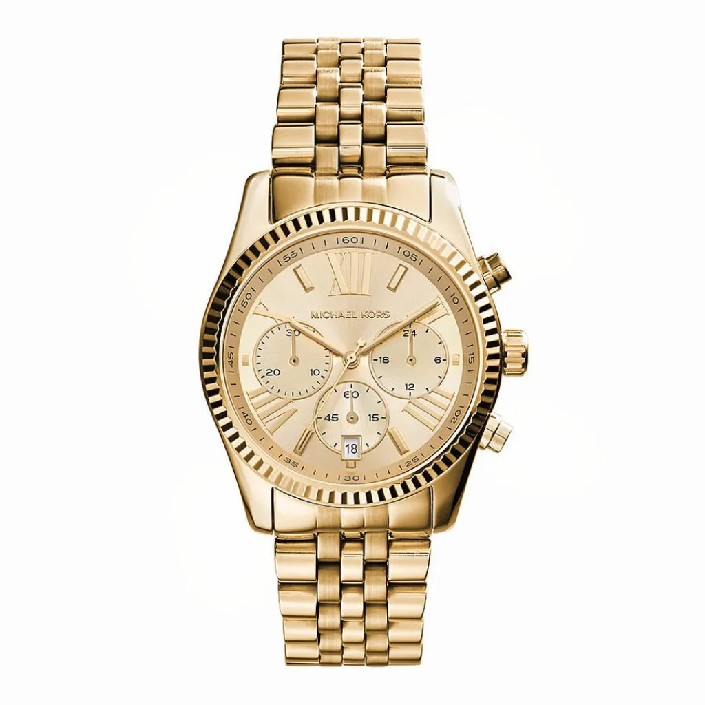 MICHAEL KORS Montre Lexington Doré cadran doré fond doré bracelet acier doré Hot