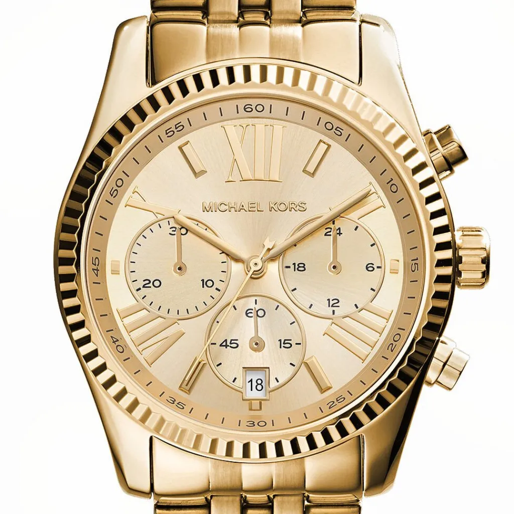 MICHAEL KORS Montre Lexington Doré cadran doré fond doré bracelet acier doré Hot