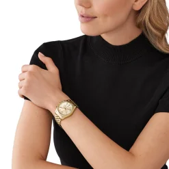 MICHAEL KORS Montre Lexington Doré cadran doré fond doré bracelet acier doré Hot