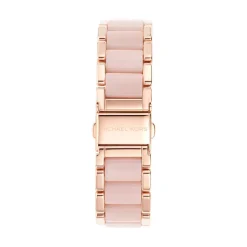 MICHAEL KORS Montre Parker Chrono Rose cadran doré rose fond rose bracelet acetate/acier doré rose New