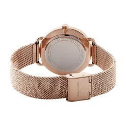 MICHAEL KORS Montre Portia Rose cadran doré rose fond rose bracelet acier doré rose