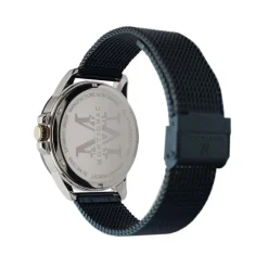 MONTIGNAC Montre Round Bleu cadran argente fond bleu bracelet acier bleu Online