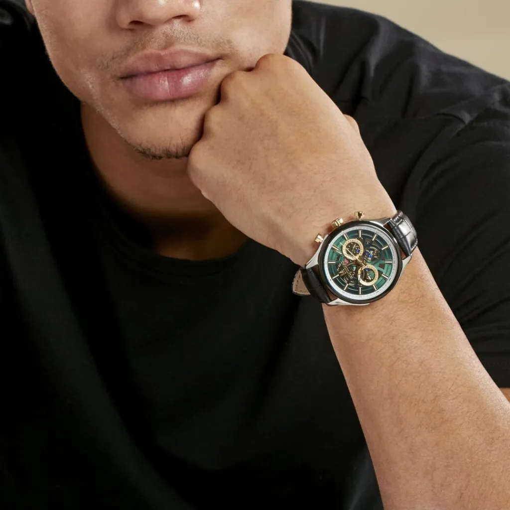 MONTIGNAC Montre Round Chrono Vert Best