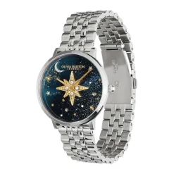 OLIVIA BURTON Montre Celestial Nova Bleu cadran blanc fond bleu bracelet acier blanc Online