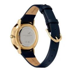 OLIVIA BURTON Montre Celestial Nova Bleu cadran doré fond bleu bracelet cuir bleu Best