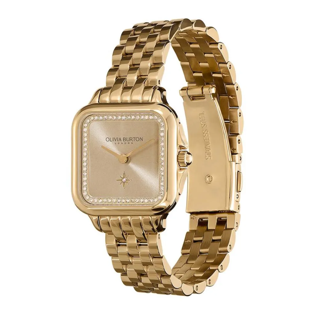 OLIVIA BURTON Montre Grosvenor Doré cadran doré fond doré bracelet acier doré Online