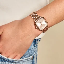 OLIVIA BURTON Montre Grosvenor Rose cadran rose fond rose bracelet acier rose Sale