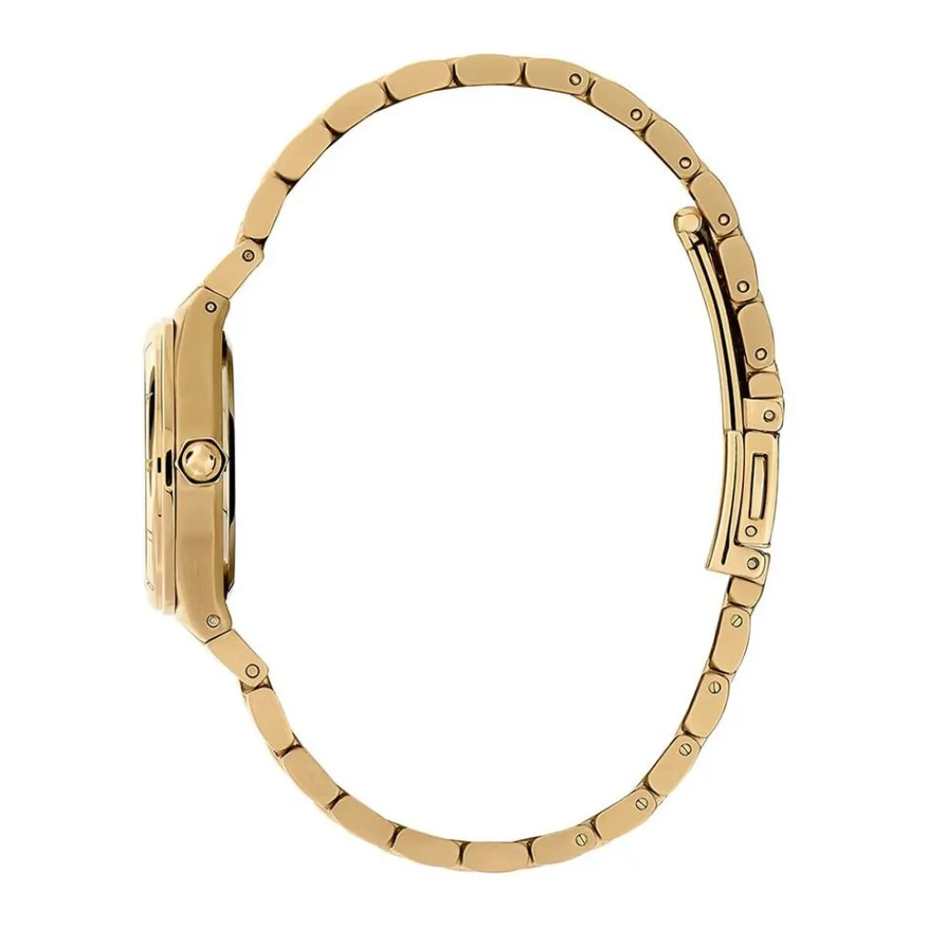 OLIVIA BURTON Montre Mini Hexa Marron cadran doré fond marron bracelet acier doré Online