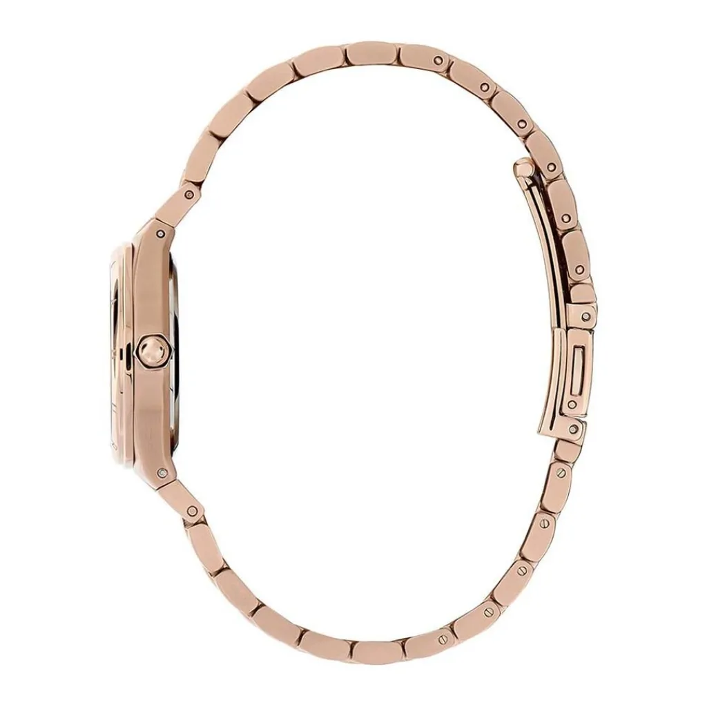 OLIVIA BURTON Montre Mini Hexa Bordeaux cadran rose fond bordeaux bracelet acier rose Outlet