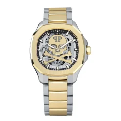 PHILIPP PLEIN Montre High-conic Champagne cadran bicolore fond champagne bracelet acier bicolore Discount