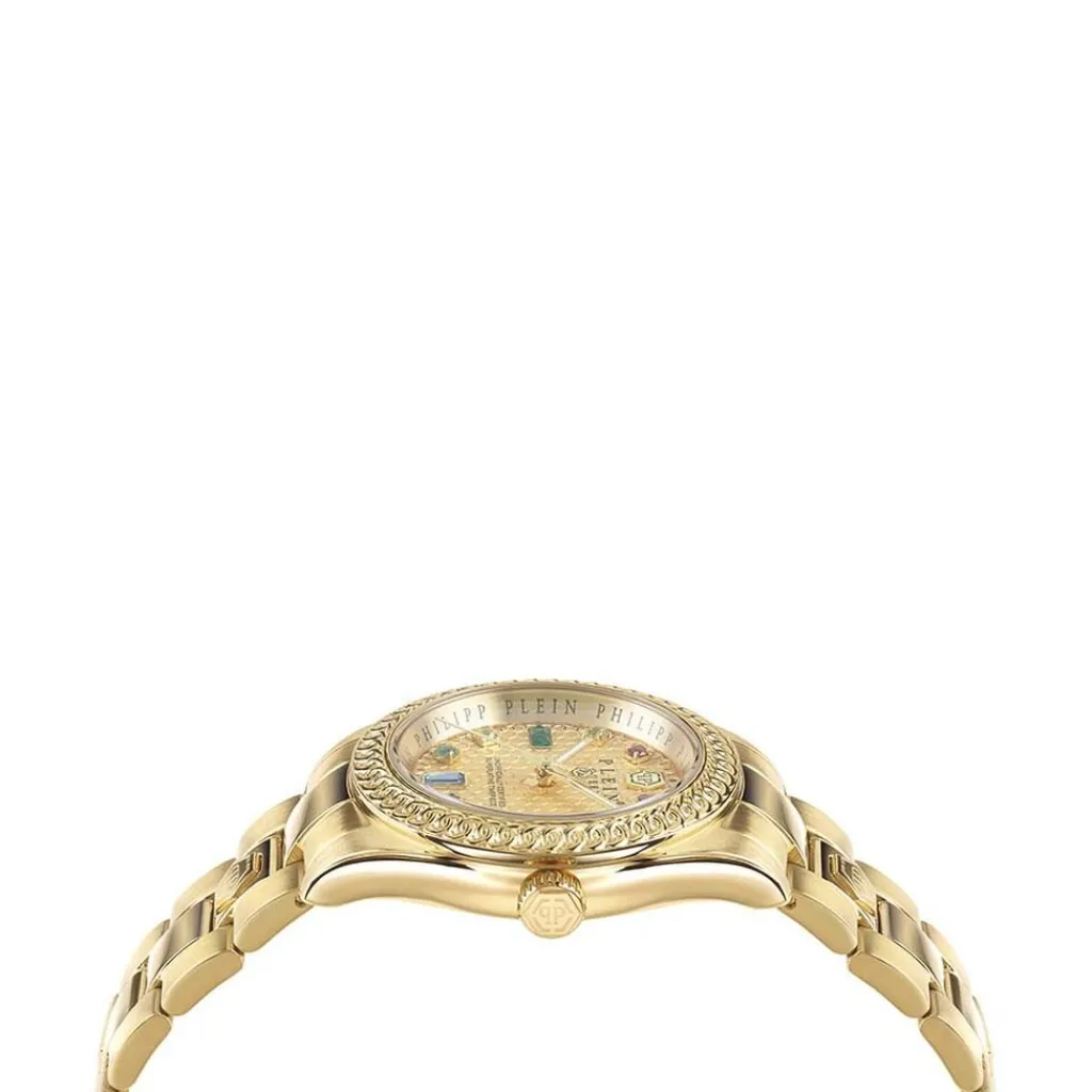 PHILIPP PLEIN Montre Queen Doré cadran doré fond doré bracelet acier doré Best