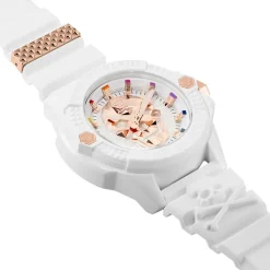 PHILIPP PLEIN Montre The Skull Ecoceramic Blanc cadran blanc fond blanc bracelet silicone blanc Online