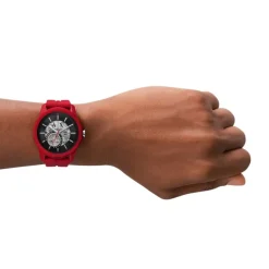 PHILIPP PLEIN Montre The $keleton Crystal Noir cadran vert fond noir bracelet résine vert