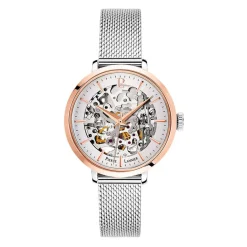 PIERRE LANNIER Montre Automatique 35 Argent cadran argenté fond argenté bracelet acier argenté Online