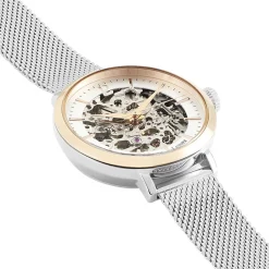 PIERRE LANNIER Montre Automatique 35 Argent cadran argenté fond argenté bracelet acier argenté Online