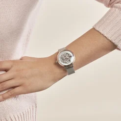 PIERRE LANNIER Montre Automatique 35 Argent cadran argenté fond argenté bracelet acier argenté Online