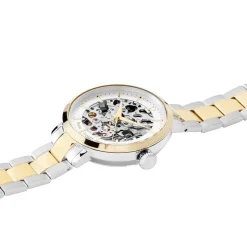 PIERRE LANNIER Montre Automatique 35 Acier Argenté cadran argenté fond argenté bracelet acier bicolore New