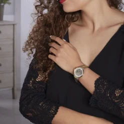 PIERRE LANNIER Montre Automatique 35 Acier Argenté cadran argenté fond argenté bracelet acier bicolore New