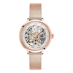 PIERRE LANNIER Montre Automatique 35 Argent cadran doré rose fond argenté bracelet acier doré rose Sale