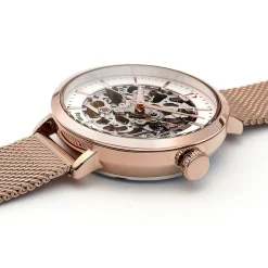 PIERRE LANNIER Montre Automatique 35 Argent cadran doré rose fond argenté bracelet acier doré rose Sale