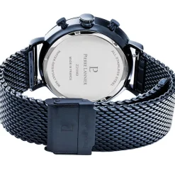 PIERRE LANNIER Montre Baron Bleu cadran bleu fond bleu bracelet acier bleu Clearance