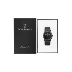PIERRE LANNIER Montre Candide Noir cadran noir fond noir bracelet acier noir Sale