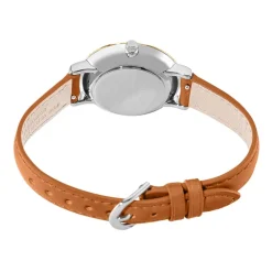 PIERRE LANNIER Montre Chouquette Vert cadran bicolore jaune / blanc fond vert bracelet cuir marron Online