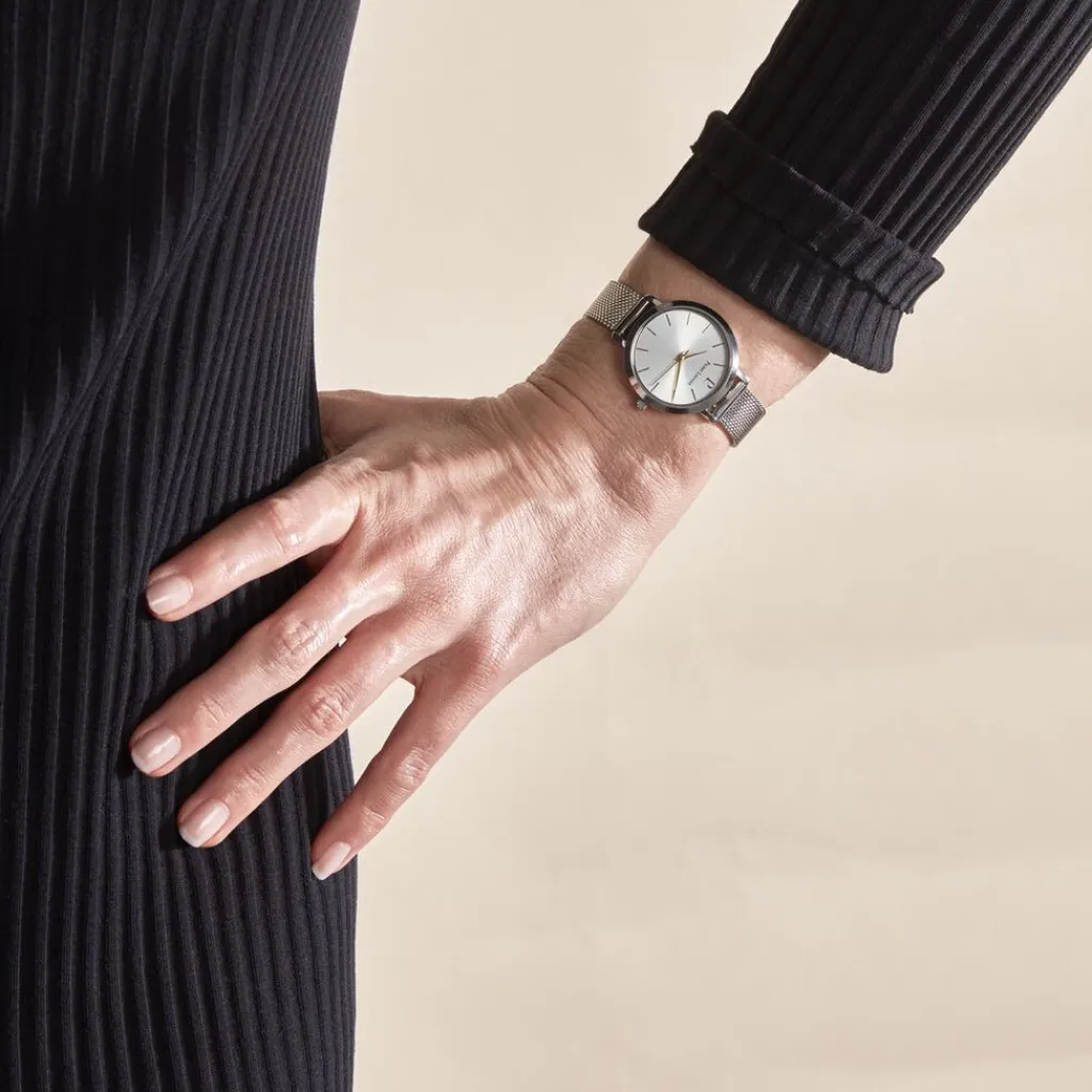 PIERRE LANNIER Montre Chouquette Argenté cadran argenté fond argenté bracelet acier argenté Sale