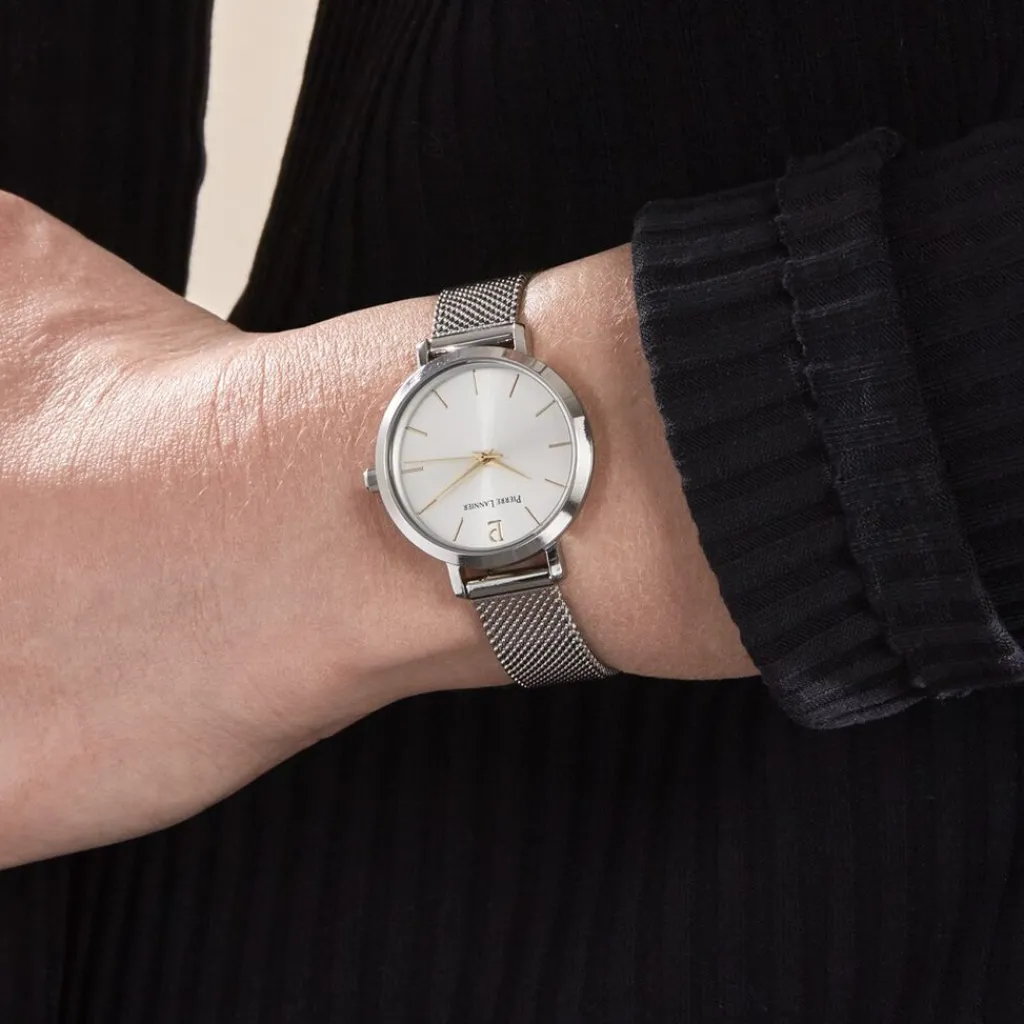 PIERRE LANNIER Montre Chouquette Argenté cadran argenté fond argenté bracelet acier argenté Sale