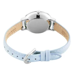 PIERRE LANNIER Montre Chouquette Bleu Sky cadran argenté fond bleu sky bracelet cuir de veau bleu sky Clearance