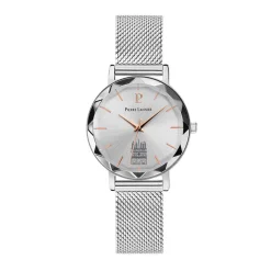 PIERRE LANNIER Montre Coeur Battant Argenté cadran argenté fond argenté bracelet acier argenté Discount