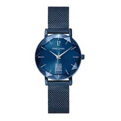 PIERRE LANNIER Montre Coeur Battant Bleu cadran bleu fond bleu bracelet acier bleu Discount