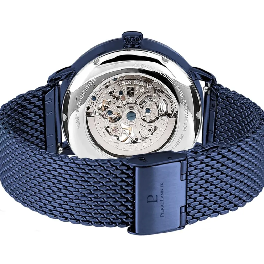 PIERRE LANNIER Montre Collection Automatique 42 Bleu New