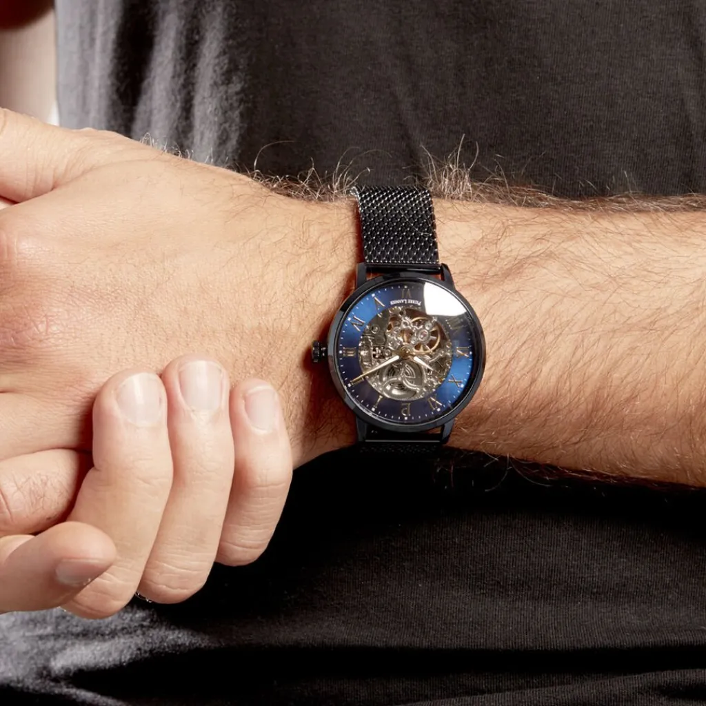 PIERRE LANNIER Montre Collection Automatique 42 Bleu New