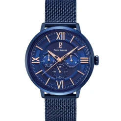 PIERRE LANNIER Montre Collection Beaucour Bleu cadran bleu fond bleu bracelet acier bleu Best