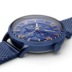 PIERRE LANNIER Montre Collection Beaucour Bleu cadran bleu fond bleu bracelet acier bleu Best