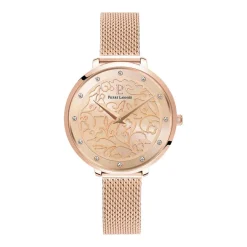 PIERRE LANNIER Montre Eolia Doré Rose cadran doré rose fond doré rose bracelet acier argenté Hot