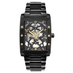 PIERRE LANNIER Montre Hector Noir cadran noir fond noir bracelet acier noir Sale