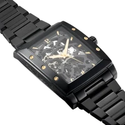 PIERRE LANNIER Montre Hector Noir cadran noir fond noir bracelet acier noir Sale