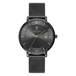 PIERRE LANNIER Montre Inti Noir cadran noir fond noir bracelet acier noir Clearance