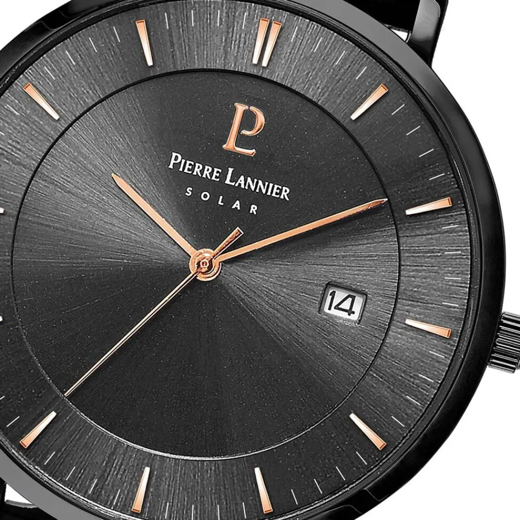 PIERRE LANNIER Montre Inti Noir cadran noir fond noir bracelet acier noir Clearance