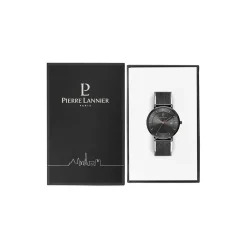 PIERRE LANNIER Montre Inti Noir cadran noir fond noir bracelet acier noir Clearance