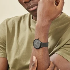 PIERRE LANNIER Montre Inti Noir cadran noir fond noir bracelet acier noir Clearance