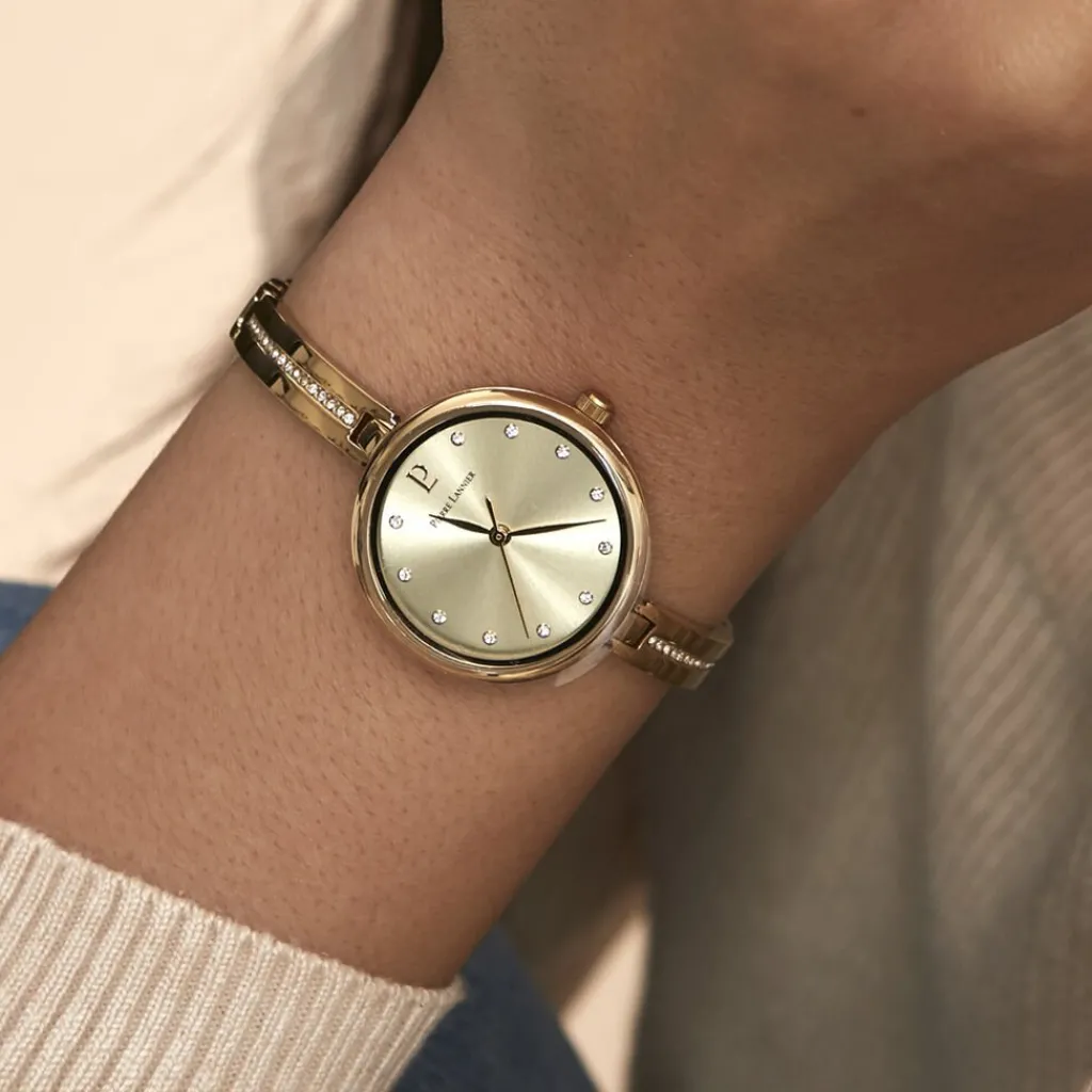 PIERRE LANNIER Montre Leia Doré cadran doré fond doré bracelet acier doré Online