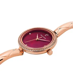 PIERRE LANNIER Montre Leia Fuschia cadran bicolore doré / rose fond fuschia bracelet acier bicolore Discount