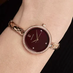 PIERRE LANNIER Montre Leia Fuschia cadran bicolore doré / rose fond fuschia bracelet acier bicolore Discount