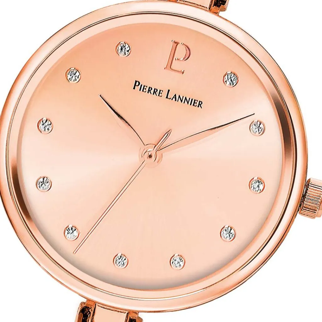 PIERRE LANNIER Montre Leia Blanc cadran bicolore doré / rose fond blanc bracelet acier bicolore Outlet